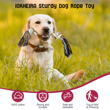 Charger l'image dans la galerie, Ensemble de jouets en corde pour chien IOKHEIRA, jouets à mâcher pour soins dentaires, jouets interactifs à tirer pour l'ennui, jouets en corde durables pour les mâcheurs agressifs