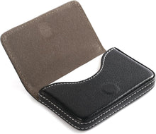 Charger l'image dans la galerie, Porte-cartes de visite à fermeture magnétique en cuir PU noir IOKHEIRA