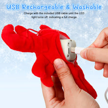 Charger l'image dans la galerie, Jouet électrique pour chat IOKHEIRA, avec de vrais sons et de l'herbe à chat de qualité supérieure, favorise la santé bucco-dentaire et la stimulation mentale et physique, design unique en forme de homard pour un plaisir félin sans fin