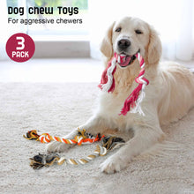 Charger l'image dans la galerie, Ensemble de jouets en corde pour chien IOKHEIRA, jouets à mâcher pour soins dentaires, jouets interactifs à tirer pour l'ennui, jouets en corde durables pour les mâcheurs agressifs