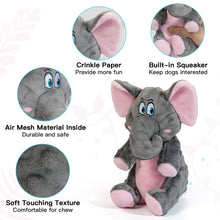 Load image into Gallery viewer, IOKHEIRA Dog Plush Toys for Aggressive Chewers, Indestructible Dog Squeaky Toys with Crinkle Paper, Durable Teething Chew Toys for Medium and Large Breed