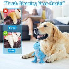 Load image into Gallery viewer, IOKHEIRA Dog Plush Toys, Stuffed Dog Toy for Small Medium Breed, Cute Dinosaur Squeaky Dog Toys Dog Chew Toys for Large Dogs (Indigo)