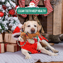 Load image into Gallery viewer, IOKHEIRA Christmas Deer Dog Squeaky Toys Dog Chew Toy Interactive Plush Dog Toys with Crinkle Paper Tug of War Dog Toys with Knotted Rope for Teeth Cleaning & Boredom