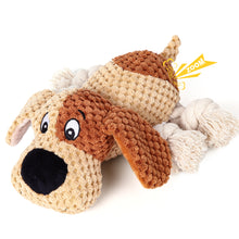 Charger l'image dans la galerie, PUHOHUN Jouets couineurs pour chiens Jouets en peluche pour chiens de grande taille Jouets pour chiens avec papier froissé et couineur Jouets pour chiens à tirer avec corde nouée Jouets en peluche doux pour chiens pour le nettoyage des dents et l'ennui