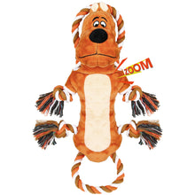 Load image into Gallery viewer, IOKHEIRA Dog Squeaky Toys Plush Dog Toy with Crinkle Paper Tug of War Dog Toys with Knotted Rope for Teeth Cleaning & Boredom