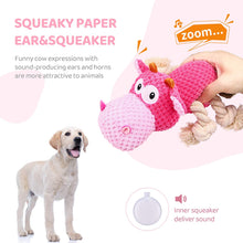 Load image into Gallery viewer, IOKHEIRA Dog Plush Toys,Squeaky Dog Toys (Pink)