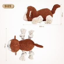 Load image into Gallery viewer, IOKHEIRA Dog Plush Toy for Large Chewers Dog Squeaky Toys Stuffed Animals Toys with Cotton Material and Crinkle Paper Soft Chewing Toys