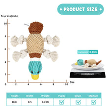 Load image into Gallery viewer, IPORLEER Dog Squeaky Toys, Stuffed Dog Toy for Large Dogs, Plush Dog Toys with Crinkle Paper, Dog Chew Toys for Small Medium Breed