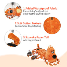 Load image into Gallery viewer, IOKHEIRA Dog Squeaky Toys Plush Dog Toy with Crinkle Paper Tug of War Dog Toys with Knotted Rope for Teeth Cleaning & Boredom
