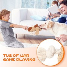 Charger l'image dans la galerie, PUHOHUN Jouets couineurs pour chiens Jouets en peluche pour chiens de grande taille Jouets pour chiens avec papier froissé et couineur Jouets pour chiens à tirer avec corde nouée Jouets en peluche doux pour chiens pour le nettoyage des dents et l'ennui