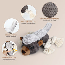Load image into Gallery viewer, IPORLEER Dog Squeaky Toys, Dog Plush Toy for Large Breed, Cute Ratel Durable Stuffed Dog Toys with Crinkle Paper, Dog Chew Toys for Small, Middle & Large Dogs