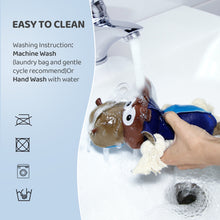 Load image into Gallery viewer, IOKHEIRA Dog Plush Toy for Large Aggressive Chewers,Indestructible Dog Squeaky Toys,Stuffed Animals Toys with Cotton Material and Crinkle Paper,Durable Chewing Toys (Canvas Blue, Cattle)