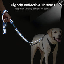 Load image into Gallery viewer, IOKHEIRA Bungee Dog Leads, Anti Pull Dog Leads with Car Seat Belt Buckle, Reflective Thread Dog Leads with Traffic Control Handle, Adjustable Dog Leash for Small Medium Large Dogs