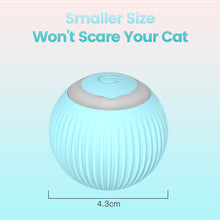 Load image into Gallery viewer, IOKHEIRA Cat Ball Interactive Cat Toys for Indoor Cats Wicked Ball Kitten Toys with Bell Feather Built-in Catnip, USB Rechargeable Automatic 360° Rotating Cat Toy balls with LED Light