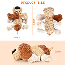 Charger l'image dans la galerie, PUHOHUN Jouets couineurs pour chiens Jouets en peluche pour chiens de grande taille Jouets pour chiens avec papier froissé et couineur Jouets pour chiens à tirer avec corde nouée Jouets en peluche doux pour chiens pour le nettoyage des dents et l'ennui