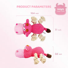 Load image into Gallery viewer, IOKHEIRA Dog Plush Toys,Squeaky Dog Toys (Pink)