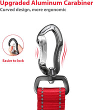 Load image into Gallery viewer, IOKHEIRA Dog Seatbelt, Updated Dog Seat Belt, Reflective Bungee Dog Car Harness, Multifunctional Pet Safety Belt with Hook Latch & Seatbelt Buckle, Swivel Aluminum Carabiner, Red