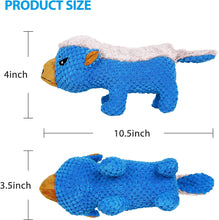 Load image into Gallery viewer, IOKHEIRA Dog Plush Toys for Aggressive Chewers, Indestructible Dog Squeaky Toys with Crinkle Paper, Durable Teething Chew Toys for Medium and Large Breed